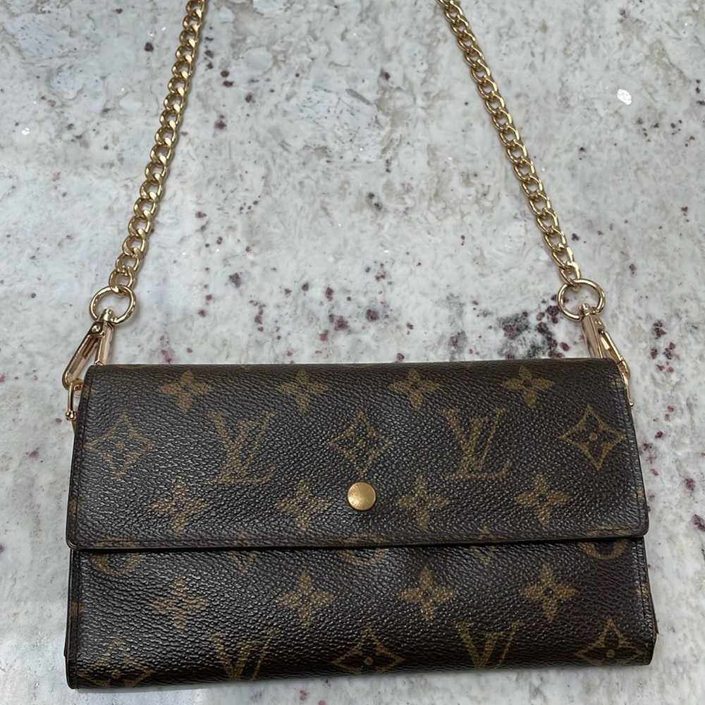 Louis Vuitton wallet on chain